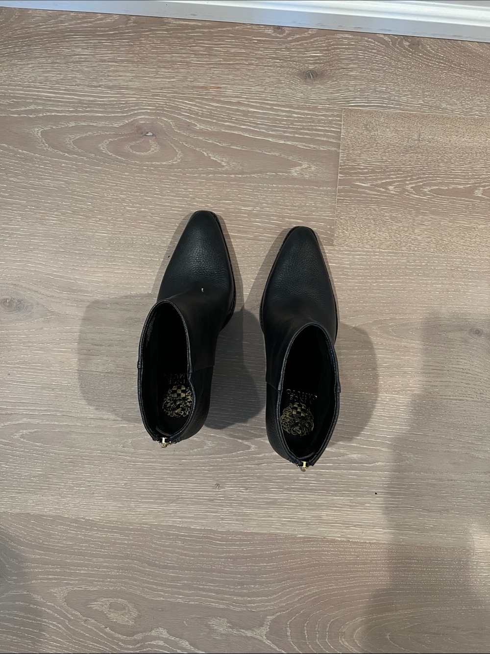 Vince Camuto Classic Black Leather Ankle Boots - Women Size 9M - Picture 6 of 11